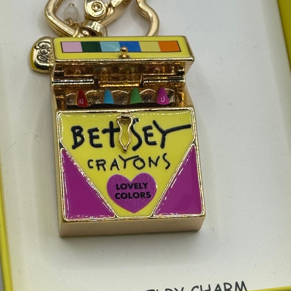 Betsey Johnson Multicolor Crayon Keychain bag, charm - Picture 5 of 6